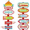Skylety 20 cartelli direzionali per feste di carnevale circo decorazione circo cartello di benvenuto per compleanno showman temi decorazione accessori