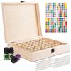 Gracelaza 68 Slots Scatola per Oli Essenziali - Holds 5/10/15ml Bottiglie - Organizzatore in legno per Oil Aromaterapia e Oli Profumati - Ideale Contenitore Regalo per Viaggio, Stoccaggio e Visualizzazione #3