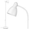 OUSFOT Lampada da Terra, 146cm Piantana Lampada da Terra E27 Max 40W(Nessuna Lampadina Inclusa) Semplice Regolabile Bianco,Adatto a Camere da Letto,Soggiorni e Uffici