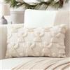 Artscope 1 Pezzi Natalizio Federe in Lana Corta Velluto Copricuscini Morbido Decorativo Fodere per Cuscino Lusso Stile per Divano Camera da Letto Angelo Beige 40x60 cm