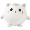 I-TOTAL® - Cuscino Morbido squishy in memory foam 14 cm diametro, squishy pillow ideale come regalo (WHITE CAT)