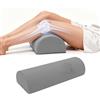 Ruizman Cuscino per ginocchia per dormire sulla schiena, cuscino per sollevare le gambe, cuscino sotto il ginocchio in memory foam, per dormire sulla schiena, design a mezza luna, fodera rinfrescante