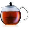 Bodum Assam: teiera con manico in vetro e coperchio colorato, 1.5 l