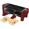 LITTLE BALANCE 8940 Raschietto Duo Meuuh…!, Dispositivo per raclette 1/2 persone, Grill rimovibile, 2 spatole + 2 tavolette, senza PFAS, antiaderente, 320 W, peperoncino