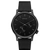 KOMONO Winston Double Subs Black Men's Japanese Quartz Analogue Watch with Leather Strap