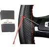 ZLXFT Coprivolanti Fai Da Te in Pelle,Coprivolante in Pelle Universale,Cucito Sull'involucro,Microfibra da Cucire per Volante dell Auto Traspirante e Antiscivolo 38 cm,Morbida