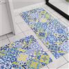 PETTI Artigiani Italiani - Tappeto Cucina Antiscivolo Lavabile in Lavatrice, Passatoia Cucina, Tappeto Cucina Lungo, 52x140 cm, Disegno Vietri Blu, 100% Made in Italy