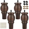 TCHOSUZ - Gambe per mobili in legno 15 cm set di 4 piedini per chignon solidi con bullone da 15 cm moderne gambe di ricambio per divano e divano e mobili fai da te armadietti sedie pouf smaltatura