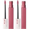 Maybelline New York SuperStay Matte Ink Tinta Labbra a Lunga Tenuta 16h e Asciugatura Rapida Finish Matte Vellutato Colore 15 Lover - 2 Cosmetici