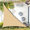 AXT SHADE Vela Ombreggiante Impermeabile Triangolo Rettangolo 5x5x7m Tenda a Vela Parasole e Protezione Raggi UV per Esterno Terrazza Giardino-Sabbia