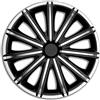 AUTO-STYLE AutoStyle Set di 4 Copricerchi Nero 14 Pollici Argento/Nero