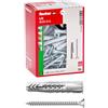Fischer 50 Tasselli Universali con Vite UX 8x50 R S per Muro Pieno, Mattone Forato, Cartongesso, per Installazione e Fissaggio Mobili, Armadietti, Lampade, Staffe TV, 71550