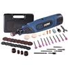 FERM Utensile Rotante Multifunzione a batteria ioni di litio 12V - 1.5Ah. Include caricatore, set da 45 accessori, chiave inglese e custodia