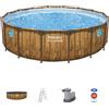 Bestway Set piscina - 488x122 cm effetto legno