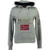 Geographical Norway - Felpa con cappuccio da uomo a maniche lunghe modello GYMCLASS, grigio chiaro, S