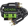 GearIT Cavo altoparlante Hi-Fi 2 x 2,5 mm ≤ con connettori a banana (1,821 metri, nero) OFC rame senza ossigeno, cavo altoparlante CL2 intrecciato ad alta resistenza, calibro 14 AWG, 3 piedi
