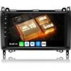 SIXWIN 4+64G Android 15 Autoradio per Mercedes Benz A/B Class W169 W245 B160 B170 B180 B200 W639 Vito Viano W906 con CarPlay/Android Auto,9'' TouchScreen Schermo Navi WiFi Bluetooth FM/RDS 32EQ