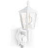 Steinel L 16 S Lampada da esterno, lampada da esterno classica di colore bianco con sensore di movimento, max. 60 W, E27, ideale per l'ingresso di casa