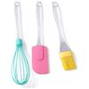 PARENCE - Set di utensili in silicone da cucina - Frusta, spatola e pennelli - Set di 3 accessori per pasticceria e cucina