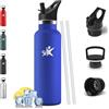 Mulbijeo Borraccia Termica Bambini, 18/8 Acciaio Inox, Bottiglia Termica 500ML, Senza BPA, Termos, Sottovuoto a Doppia Parete, Bottiglia Termiche con Cannuccia, Borracce per Sport, Scuola, Outdoor