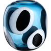 LEONARDO HOME Occhi Blu 047509 - Vaso di fiori fatto a mano, 1 pezzo, opera d'arte piena di passione, elegante vaso di fiori, bellezza unica, arte per casa, altezza 22 cm, blu