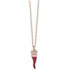 Mabina Gioielli - Collana Donna - Girocollo con ciondolo cornetto smaltato con zirconi - 553389