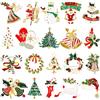 Cindeer 20 Pezzi Spilla di Natale per Donna Spille Natalizie in Cristallo Smaltato Spille e Fermagli Gioiello con Strass Set di Spillette con Pupazzo di Neve Babbo Natale per Decorazione di Vestiti