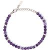 Mabina Gioielli - Bracciale Donna - Bracciale in argento con ametista e cristalli bianchi - 533665