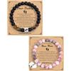 BOCHOI 2 braccialetti per neo genitori/nonni, regalo per la prima volta che il papà o la mamma, annuncio di gravidanza, regalo per rivelare il sesso dei genitori