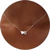 TINGN Collana a forma di cuore con lettere per donne e ragazze - 14 carati oro bianco placcato oro bianco 14 carati lettera A-Z ciondolo a forma di cuore catena a cuore catena di compleanno San