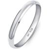 Amberta Fede Nuziale in Argento Sterling 925 per Donna e Uomo, Anello Matrimonio Placcato Oro Giallo o Rosa | Anelli Nuziali Coppia 2 3 4 mm: Fede Argento 2.5 mm Misura 19