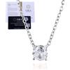 HALUKAKAH Collana a Pendente Solitario per Donne Placcata Platino con Moissanite|Moissanite Certificata 2.0ct|Gioielli Ecologici Fatti a Mano|Progettato in Italia|Regolabile|Regalo di Compleanno
