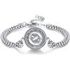 PARYFO Braccialetto con segno zodiacale dei pesci, in argento Sterling 925, con segno zodiacale, costellazioni, astrologia, oroscopo, gioielli regalo per uomini e donne unisex