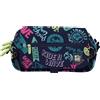 Grafoplás Grafoplas - Astuccio scolastico 3 scomparti, bits&Bobs Beach, 23 x 10 x 10 cm, per organizzare materiale scolastico, con chiusura e orario settimanale, grande capacità, striscia per carrello zaino