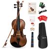 Vangoa 3/4 Violino Acustico in Legno Concerto Violin per Principianti Studenti o Bambini Tre Quarti Violin Set con Kits per Principianti, Naturale