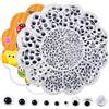 TOAOB THE ONE AND ONLY BABY TOAOB 1250 Pezzi Occhi Adesivi per Lavoretti Giocattolo Autoadesivi Wiggle Eyes Occhietti per Bambole Pupazzi Scrapbooking Fai da Te 4mm a 12mm