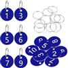 Flintronic Portachiavi Numerati, Targhette Numerate in Plastica, 10 Pezzi