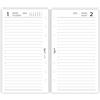 Agendepoint.it Ricambio Organizer Giornaliero 2026 in Inglese, 9x17 cm, 6 Fori, Carta 80 g/m², Layout Giornaliero
