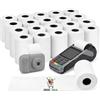 AMAM ITALIA Rotolini Pos, Rotoli di Carta Termica per Stampanti Pos Registratori Di Cassa, 57mm x18 metri, Confezione da 20 e 10, Senza Inchiostro, Finitura Opaca ottimo materiale (20)