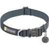 RUFFWEAR Hi & Light, Collare per cani di piccola taglia con anello a D in alluminio, regolabile e leggero, comodo tessuto morbido, collare per animali domestici con anello, 11-14 Basalt Gray