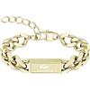 Lacoste Bracciale a catena da uomo della collezione BACKHAND oro giallo con placca incisa - 2040440