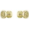 BOSS Jewelry Orecchini a Perno da Donna Collezione DOUBLE B DIVINE in Acciaio Inossidabile con Placcatura Ionica Oro Giallo decorato con Cristalli - 1580826