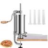 Dynaeuty Insaccatrice Manuale per Salsicce, 2,5 kg, Acciaio Inox, 4 Tubi per Ripieno, Macchina da Cucina