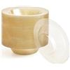 Matana - 25 Ciotole in Plastica Rigida Trasparente con Glitter Dorati, 360ml - Piatti Fondi per Matrimoni, Compleanni, Battesimi, Natale, Barbecue, Feste - Resistenti e Riutilizzabili