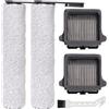 Laymi Set di 4 accessori per Tineco Floor One S7 pro version1/S6 version1, rullo asciutto e umido, spazzole di ricambio per aspirapolvere a batteria