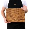 B4K® Tagliere in Legno di Quercia 37x27x4,3 cm | Con Maniglie e Piedini in Silicone | Antibatterico e Oliato | Artigianale