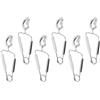 STOBAZA Set di 6 Pinze per lumache in acciaio inox pinze da servizio anti-bruciore utensili da cucina ergonomici per lumache e frutti di mare 5.91 x 2.36 x 1.57 in