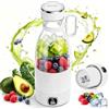 Spardar Bottiglia Frullatore Portatile 350 ml, con Display LED Intelligente, Mini Drullatore Ricaricabile USB da 3000 mAh per Frullati Proteici, Frullati di Ghiaccio e Frutta Congelata, Bianco