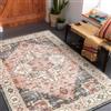 Carvapet Tappeto Corridore Antiscivolo 90x150cm Lungo Tappeti Runner Passatoia Rosa Medaglione Vintage Tappeti di Zona Lavabile Morbido Microfibra Tappeto Cucina