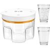 QWORK® Rimozione bolle di resina - Camera di vuoto 95kPa per rimozione bolle di resina silicone in 10 minuti - Capacità fino a 2000 ml - Basso rumore < 60dB